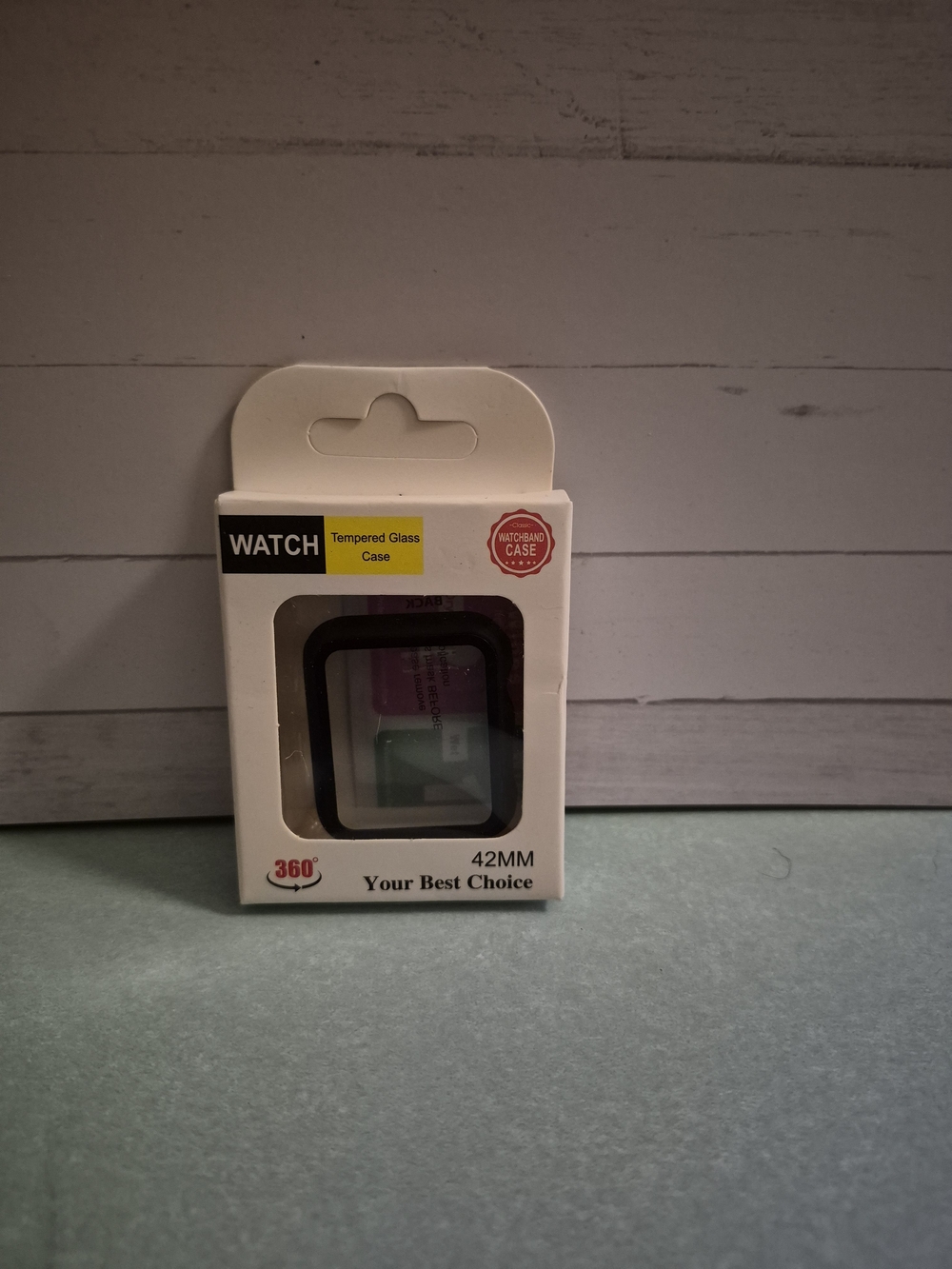 42mm Black Tempered Glass Watch Case Protector